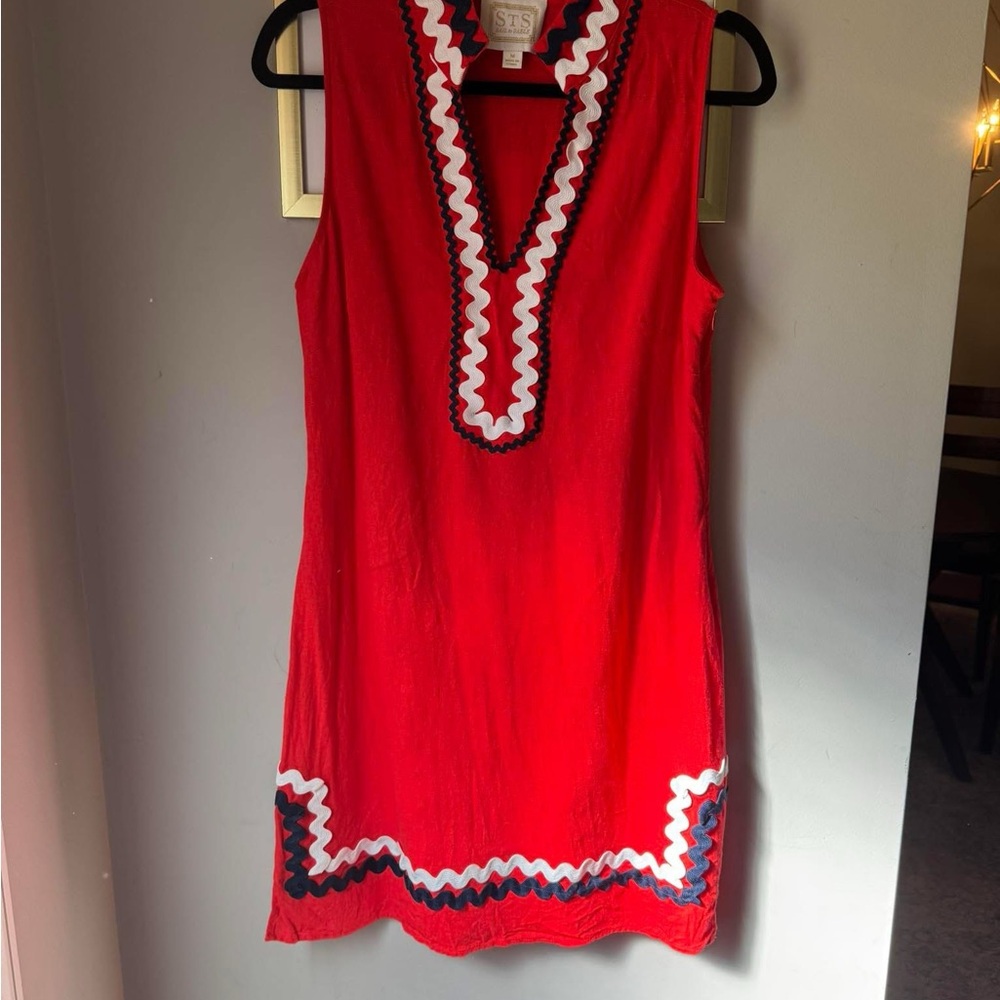Sail to Sable Red, White & Blue Sleeveless Dress